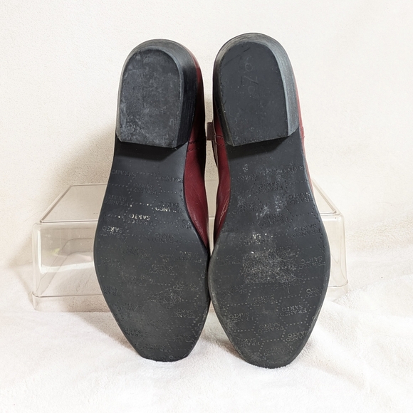 Franco Sarto Waco Women's Red Leather Cowboy Ankle Bootie Western Casual Sz 8.5 - Picture 6 of 9